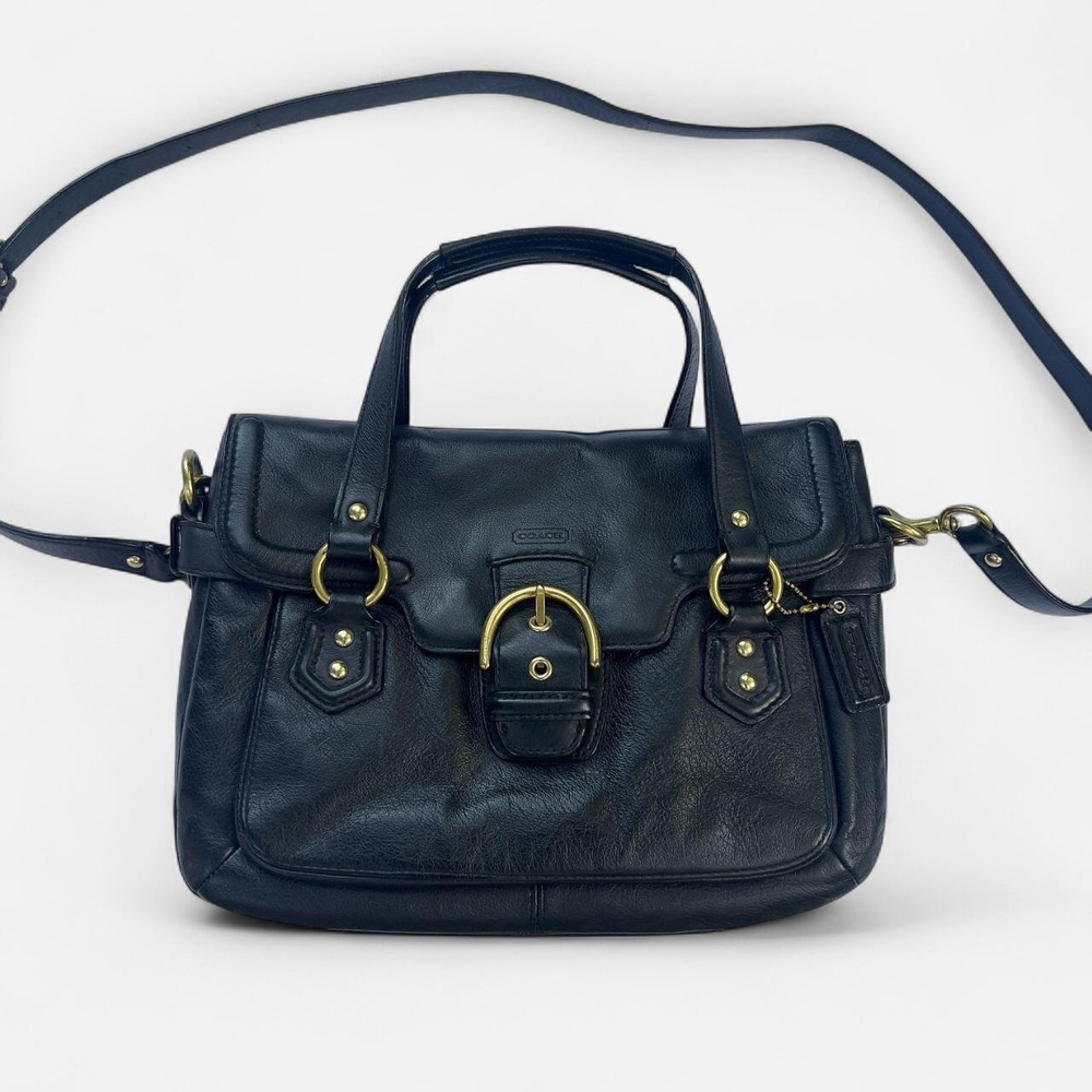 Coach Campbell Eva Leather Flap Satchel
